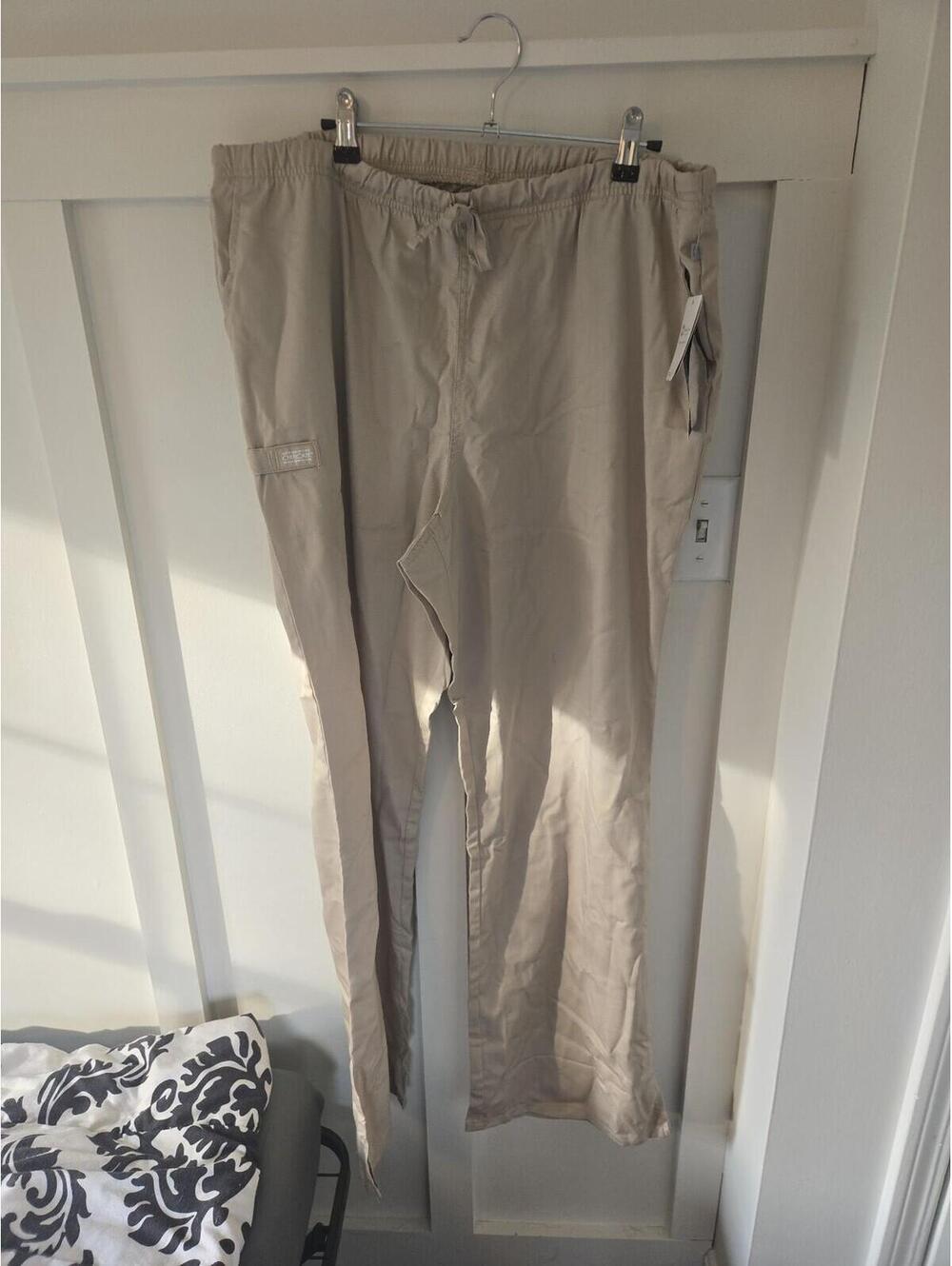 New Cherokee Uniforms Khaki Scrub Pants Modern Classic Tall XL